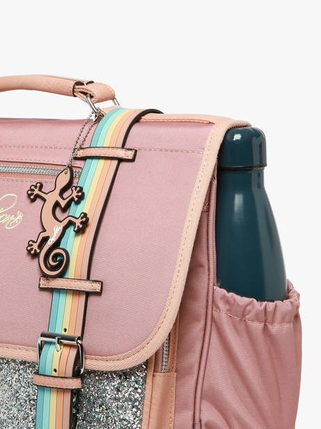 Cartable Enfant 2 Compartiments Vintage Fantasy Cameleon Rose vintage fantasy CA38 vue secondaire 6