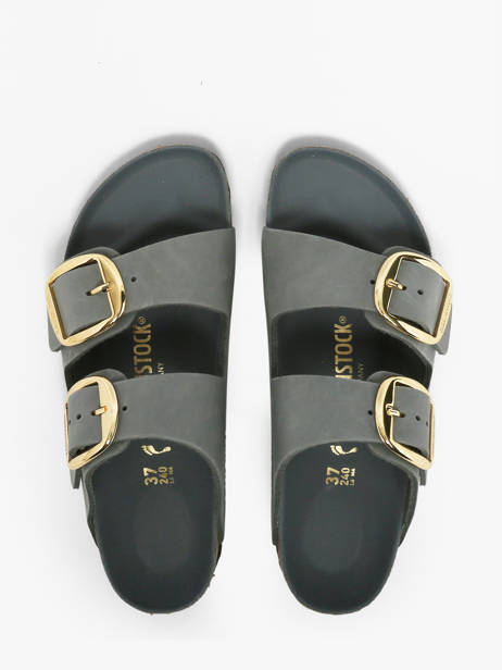 Mules En Cuir Birkenstock Gris women 1032071 vue secondaire 4