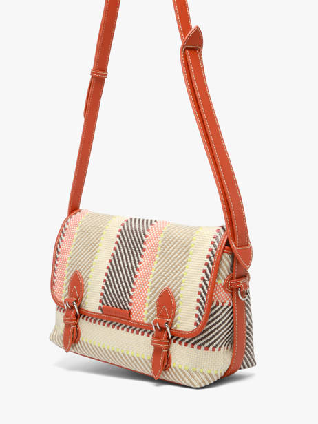 Sac Bandoulière Loulou Leder En Raffia Paul marius Multicolore raphia LOULORAP vue secondaire 1