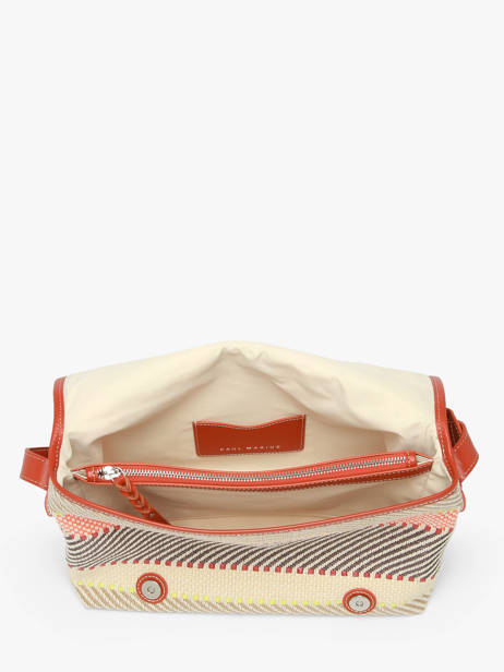 Sac Bandoulière Loulou Leder En Raffia Paul marius Multicolore raphia LOULORAP vue secondaire 2
