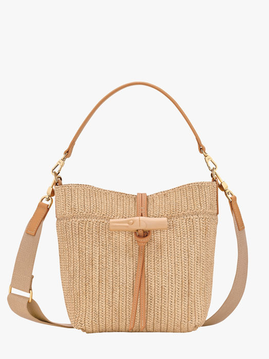 Longchamp Le roseau raphia Sacs porté travers Beige