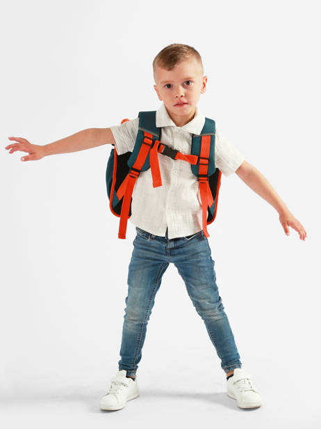 Cartable Enfant 2 Compartiments Cameleon Orange vintage urban CA35 vue secondaire 2