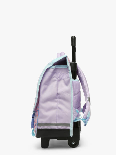Cartable à Roulettes 2 Compartiments Lilo & stitch Violet spring smiles 1729 vue secondaire 2