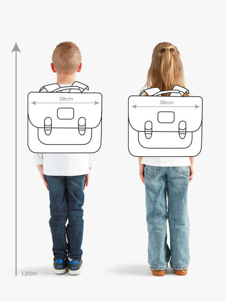 Cartable 2 Compartiments Tann's Gris les fantaisies g 26382511 vue secondaire 1