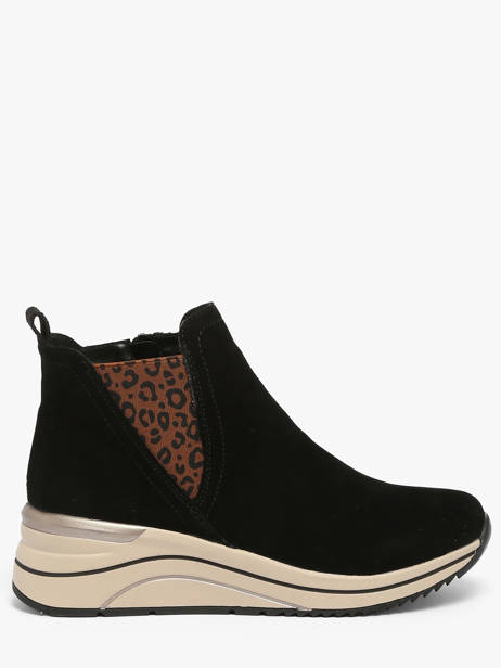 Sneakers Semelle Compensée En Cuir Remonte Noir women 5