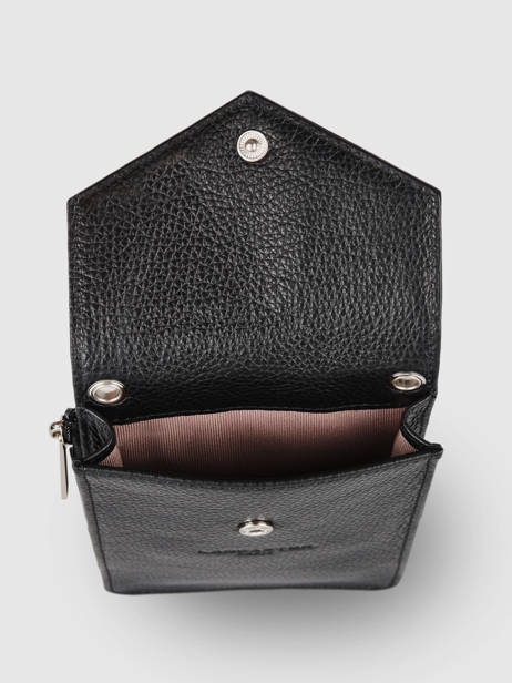 Sac Bandoulière Pour Téléphone Foulonné Pia Cuir Lancaster Noir foulonne pm 27 vue secondaire 2