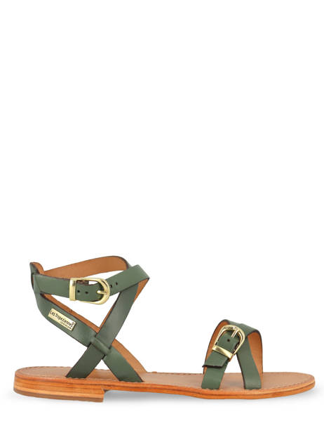 Sandales Hepana En Cuir Les tropeziennes Vert accessoires HEPANA vue secondaire 1