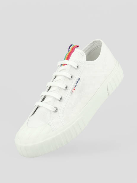 Sneakers 2630 Stripe Superga Blanc accessoires S51212W vue secondaire 2
