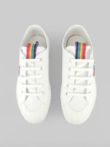 Sneakers 2630 Stripe Superga Blanc accessoires S51212W vue secondaire 4
