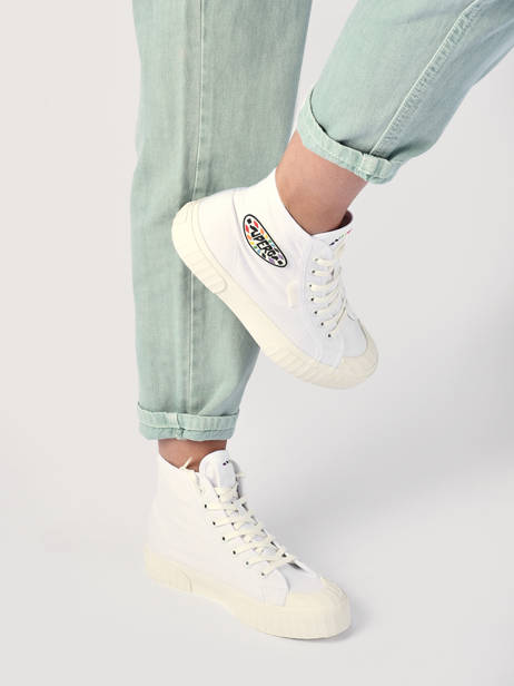 Sneakers 2696 Stripe Superga Blanc accessoires S2115UW vue secondaire 2