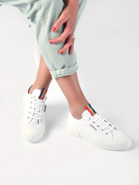 Sneakers 2630 Stripe Superga Blanc accessoires S51212W vue secondaire 3