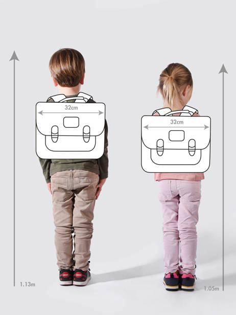 Cartable 1 Compartiment Caramel et cie Bleu fier GA vue secondaire 1