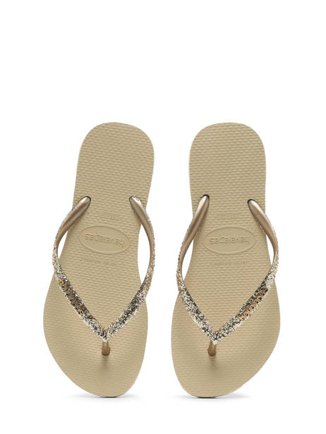 Tongs Slim Glitter Ii Havaianas Beige accessoires 4146975F