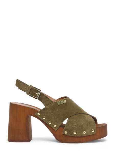 Sandales à Talon Tessy En Cuir Les tropeziennes Vert accessoires TESSY