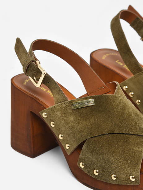 Sandales à Talon Tessy En Cuir Les tropeziennes Vert accessoires TESSY vue secondaire 1